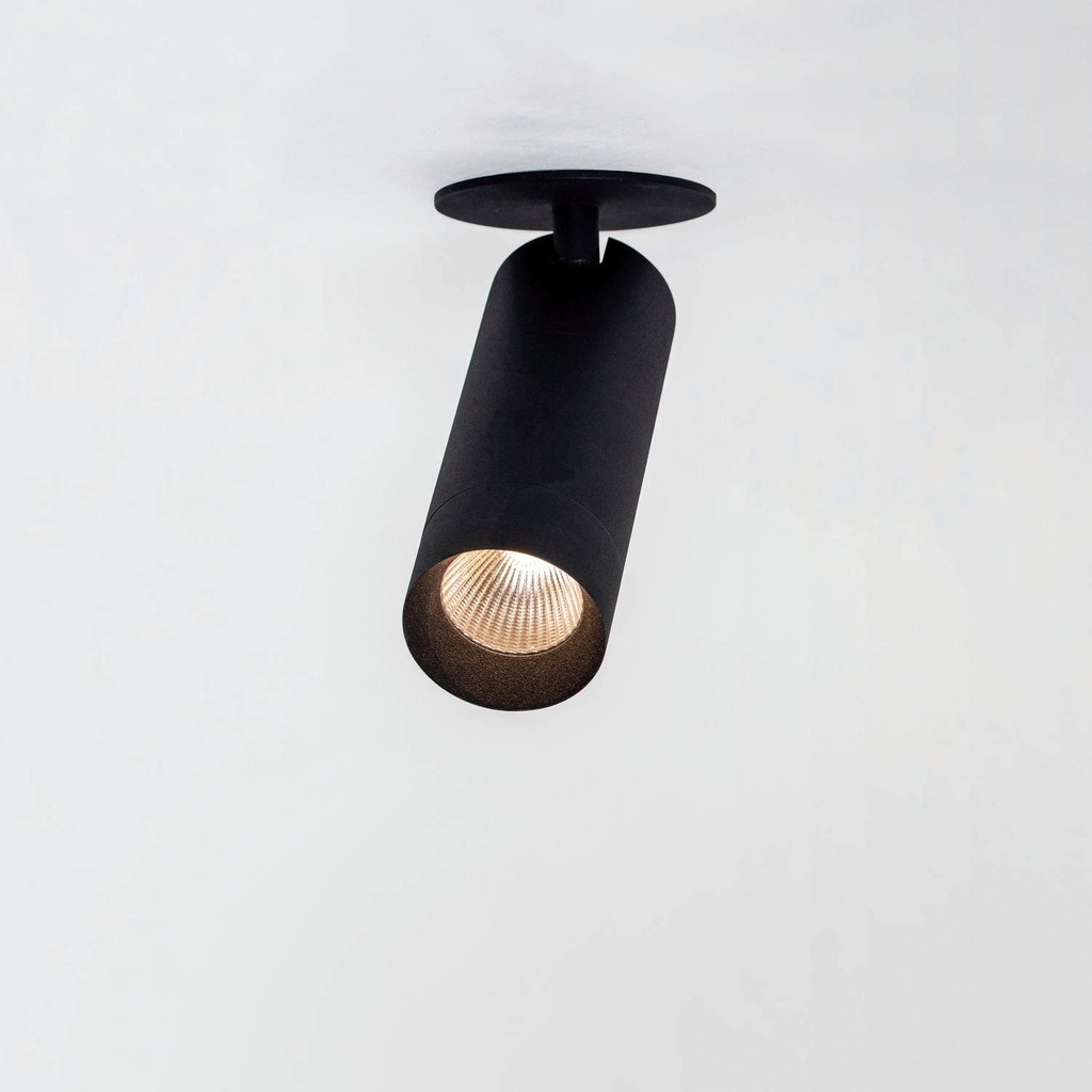 PM 55+ IN Spot Deckeneinbaustrahler (2700K / CRI90, 20°, BX – Black Textured Matt, NO-DRV – kein Treiber)