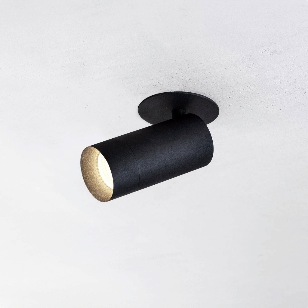 PM 55 ON Plate Double Deckenaufbaustrahler (2700K / CRI90, 25°, BX – Black Textured Matt, NO-DRV – kein Treiber)