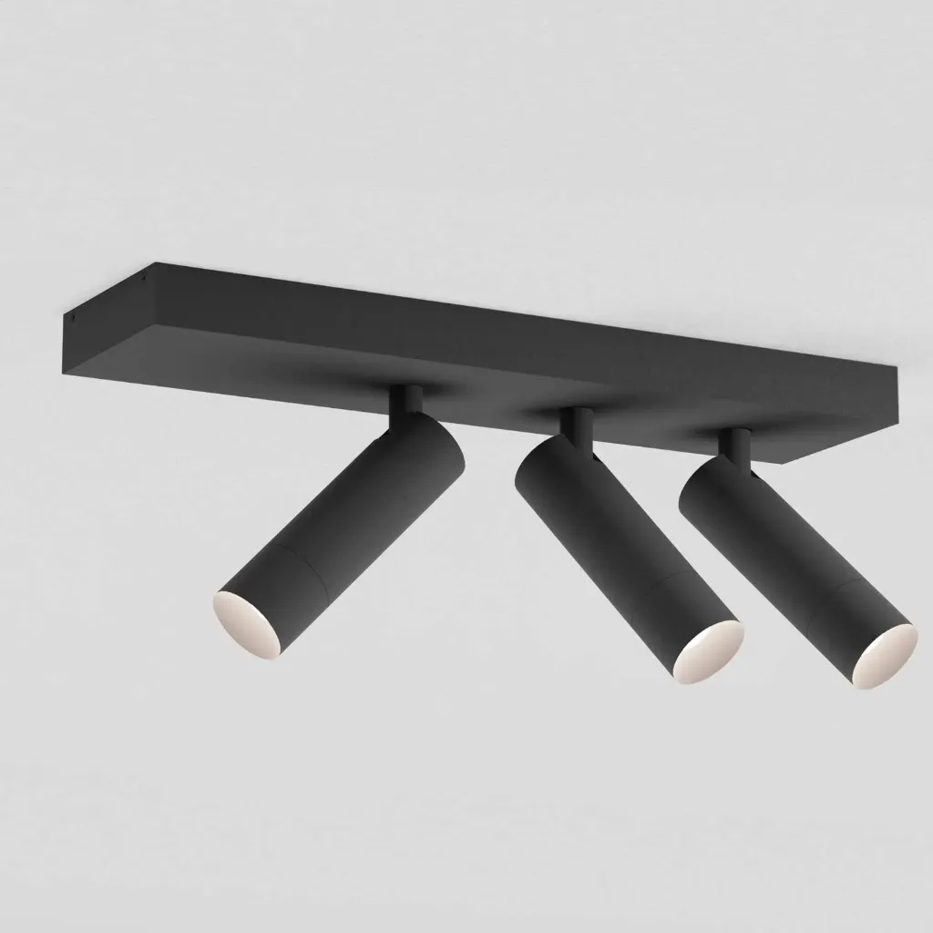 [2272.TWB01615.BX.XX0] PM 33 ON PLT-3 3x6,2W Deckenaufbau, 3 x flammig (BX – Black Textured Matt (HERLIGHTING), NO-DRV – Sans Pilote, 15°, STD – Standard)