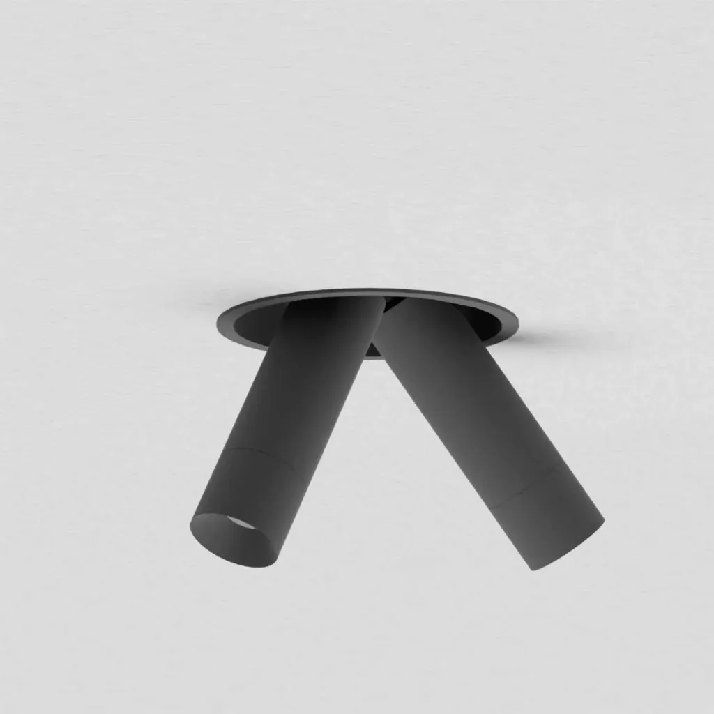 [2274.I2701310.BX.XX0] PM 33 IN DOT 2x7,8W Deckeneinbau (2700K / CRI95, BX – Black Textured Matt (HERLIGHTING), NO-DRV – Sans Pilote, 10°, STD – Standard)
