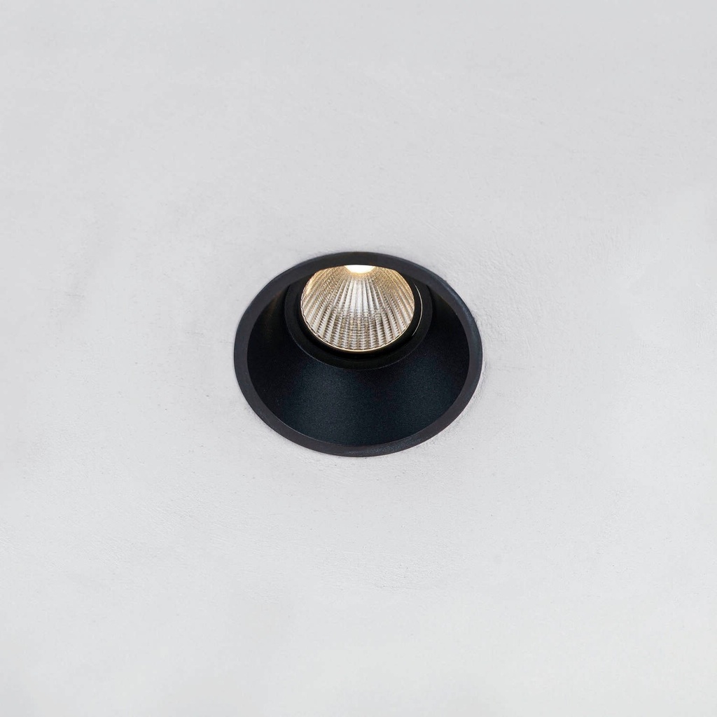 [L116.92701225.BS.XX0] Grunt IN Spot 13,6W Deckeneinbaustrahler (2700K / CRI90, BS – Black Textured Satin (HERLIGHTING), NO-DRV – Senza Driver, 25°)