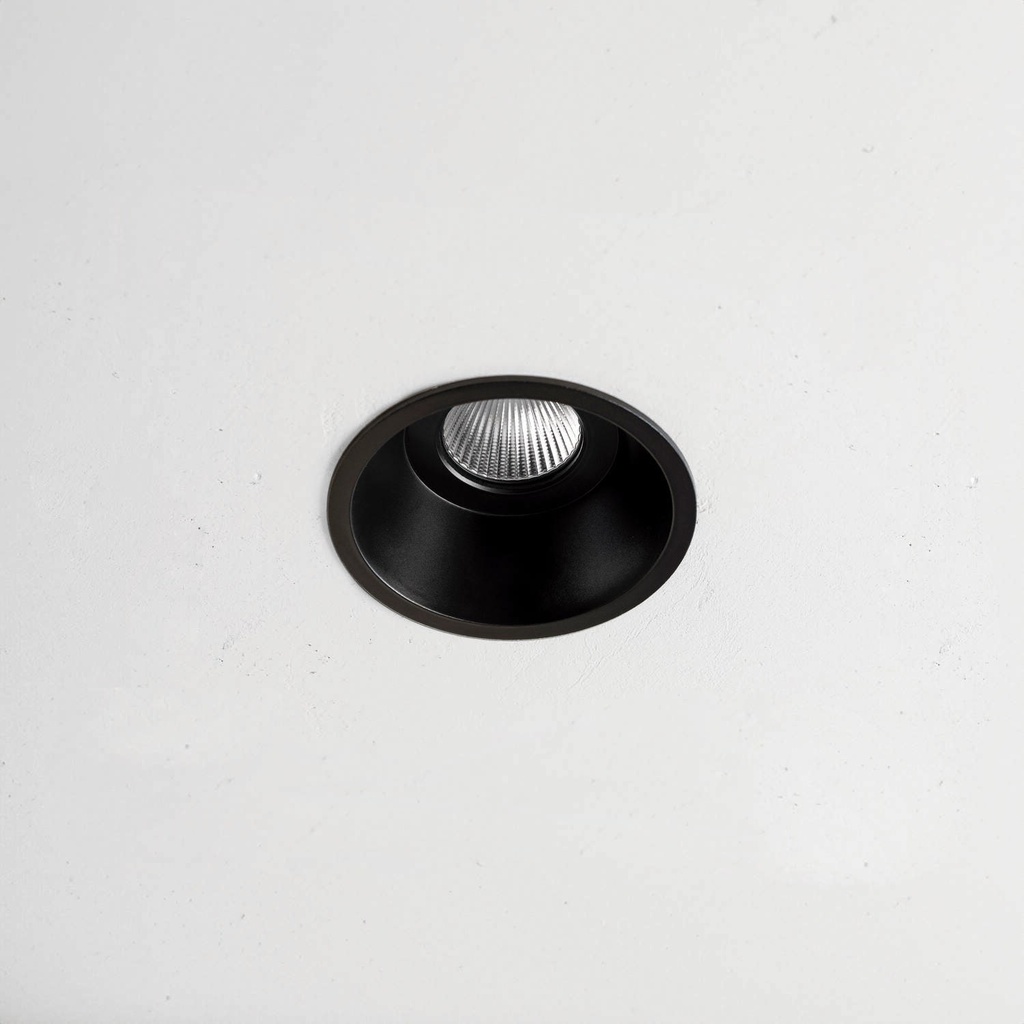[E011.92701225.BL.XX0] Comfort IN Spot 13,6W Deckeneinbaustrahler (2700K / CRI90, BL – Black Smooth Matt (HERLIGHTING), NO-DRV – Senza Driver, 25°)
