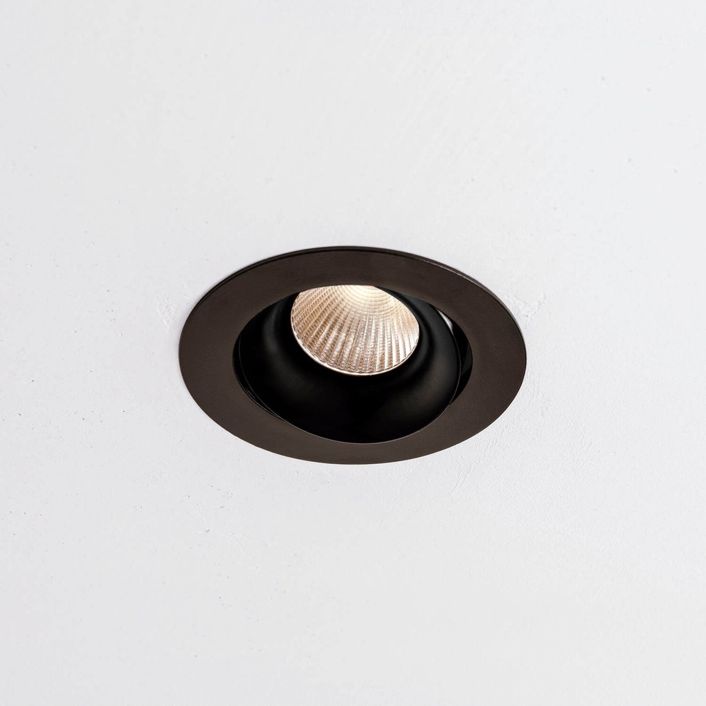 [E007.92700920.BL.XX0] Inel XL IN Spot 10,3W Deckeneinbaustrahler (2700K / CRI90, BL – Black Smooth Matt (HERLIGHTING), NO-DRV – Senza Driver, 20°)