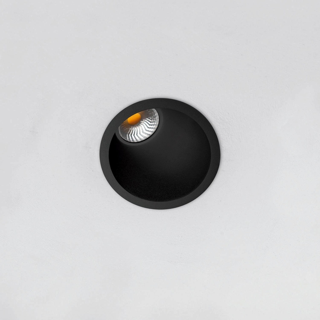 [E189.92701225.BS.XX0] Asymmetric IN Spot 13,6W Deckeneinbaustrahler (2700K / CRI90, BS – Black Textured Satin (HERLIGHTING), NO-DRV – Sin Controlador, 25°)